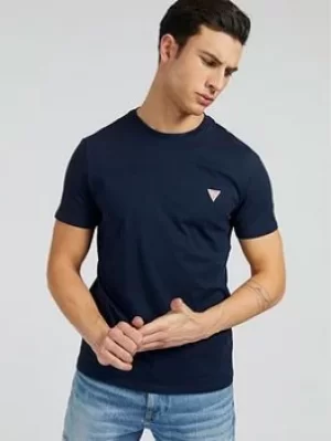 Guess Jeans Core Logo T Shirt, Blue, Size XL, Men