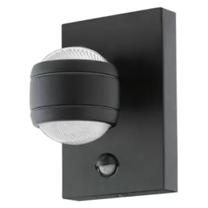 Eglo Sesimba 1 - LED Outdoor Up Down Wall Light with PIR Motion Sensor Black IP44