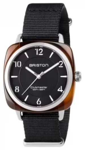 Briston Unisex Clubmaster Chic Black Acetate Steel With Nato Watch