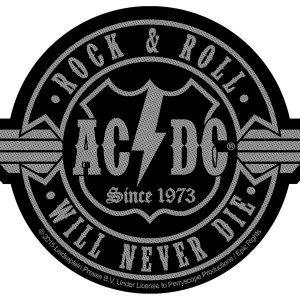 AC/DC - Rock N Roll Will Never Die Cut-Out Standard Patch