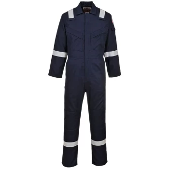 Portwest FR28NARXXL - sz 2XL Flame Resistant Light Weight Anti-Static Coverall 280g - Navy