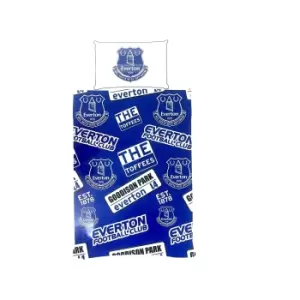 Everton FC Patches Duvet Set (Single) (Blue/White)