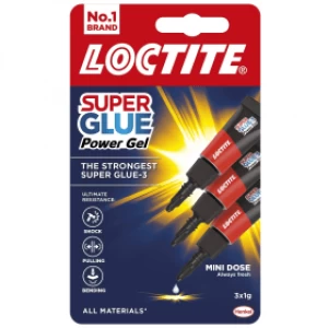Loctite Mini Trio Power Gel Super Glue 3x1g 2642101