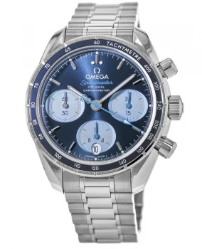 Omega Speedmaster Co-Axial Chronograph 38mm Blue Dial Orbis Steel Mens Watch 324.30.38.50.03.002 324.30.38.50.03.002