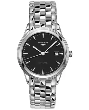 Longines Flagship Automatic Black Dial Stainless Steel Mens Watch L4.974.4.52.6 L4.974.4.52.6