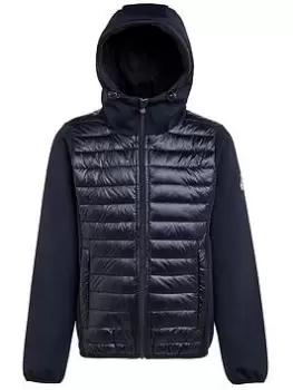 Boys, Pyrenex Hooded Jacket With Padded Front - Black, Size 14 Years