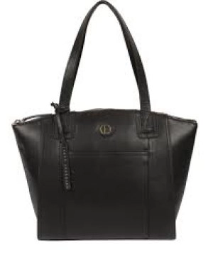 Pure Luxuries London Vintage Black 'Jura' Leather Handbag