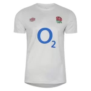 Umbro England Rugby Warm Up Shirt 2023 2024 Adults - Grey