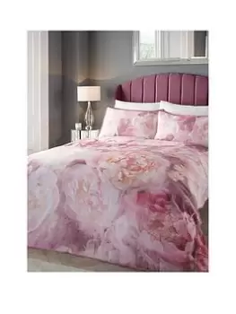 Soiree Rose Bloom 100% Cotton Duvet Cover Set