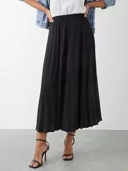 Dorothy Perkins Pleated Midi Skirt - Black