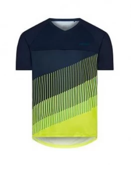 Madison Zenith Mens Short Sleeve Jersey, Ink Navy / Lime Punch