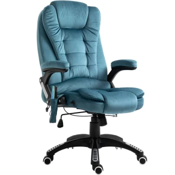 Vinsetto - Office Chair w/ Heating Massage Points Relaxing Reclining Blue