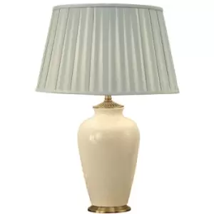 Interiors 1900 Lighting - Interiors - 1 Light Small Table Lamp Brass, Ivory - Base Only, B22