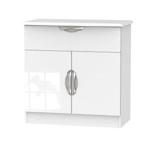 Indices 1-Drawer, Double Door Sideboard - White