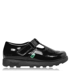 Kickers Fragma T-Bar Shoes Junior Girls - Black