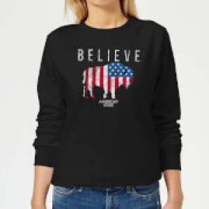 American Gods Believe In Bull Womens Sweatshirt - Black