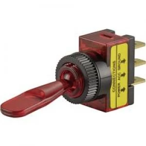 SCI R13 61B ILLUMINATED RED Car Toggle Switch 20A OnOff