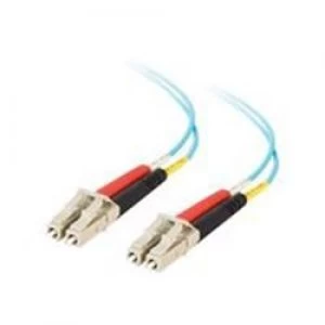 C2G 15m LC-LC 10GB 50/125 OM3 Duplex Multimode PVC Fibre Optic Cable (LSZH) - Aqua
