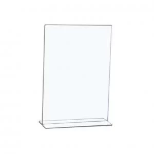 Office Sign Holder Portrait Stand Up A4 Clear 938543