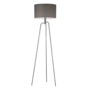 Village at Home Jerry Floor Lamp, Chrome & Silver