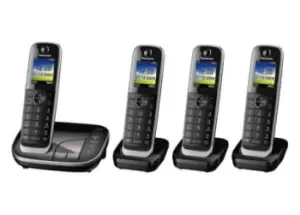 KX-TGJ424EB Panasonic Quadruple Handset Digital Cordless Phone with Answering Machine