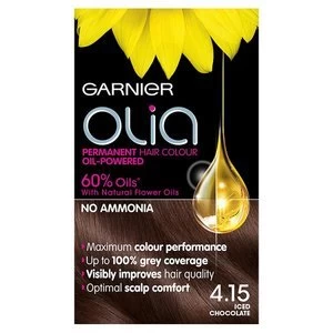 Garnier Olia 4.15 Iced Chocolate Brown Permanent Hair Dye Brunette