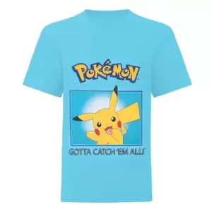 Pokemon Childrens Boys Pikachu T-Shirt (11-12 Years) (Blue)