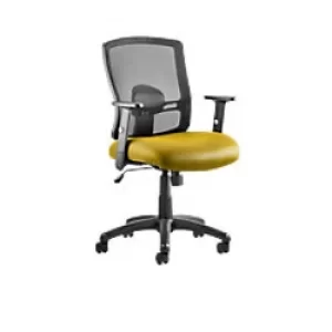 Dynamic Basic Tilt Task Operator Chair Height Adjustable Arms Portland Senna Yellow Seat Without Headrest Medium Back