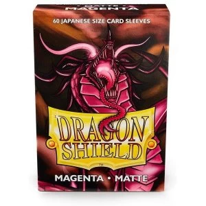 Dragon Shield Magenta Matte Japanese Size Card Sleeves - 60 Sleeves