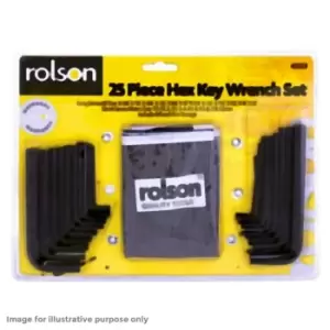 Rolson Metric Hex Key Set, 1.5-10mm, 10pc