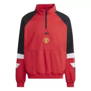 adidas Manchester United FC Icon Retro Jacket Mens - Red