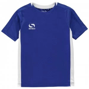 Sondico Fundamental Polo T Shirt Junior Boys - Royal/White