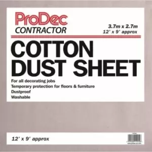 ProDec Contractor 12' X 9' Contractor Cotton Twill Dust Sheet- you get 10
