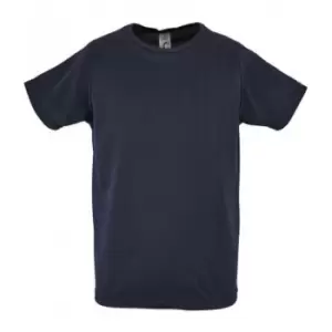 SOLS Childrens/Kids Sporty Unisex Short Sleeve T-Shirt (6yrs) (French Navy)
