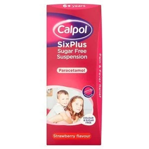 Calpol 6+ Years Suspension Strawberry Sugar Free 200ml