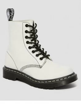 Dr Martens 1460 Pascal 8 Eye Ankle Boot, White, Size 4, Women