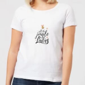 All The Jingle Ladies Womens T-Shirt - White - 3XL