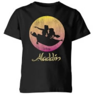 Disney Aladdin Flying Sunset Kids T-Shirt - Black - 11-12 Years