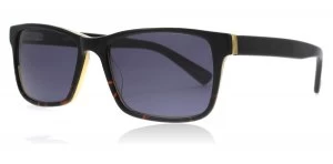 London Retro Bank Sunglasses Black / Brown BLK 55mm