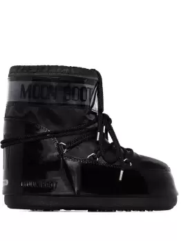 MOON BOOT Womens Icon Glance Low Boots Black