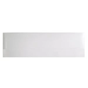 Cooke Lewis Rigid Gloss White acrylic White Straight Bath end panel W750mm