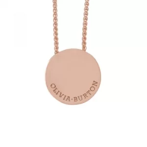 Ladies Olivia Burton Rose Gold Plated Disc Necklace