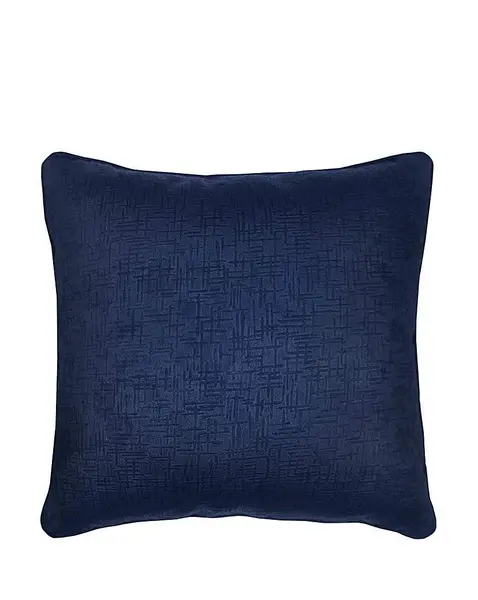 Vogue Embossed Pair of Cushion Covers Navy 43X43CM MN15305