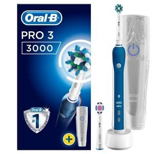 Oral B Pro 3000 Cross Action Electric Toothbrush 2 Heads