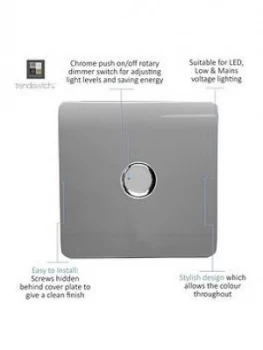Trendiswitch 1G LED Dimmer Switch Light Grey