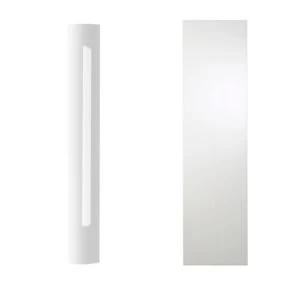Cooke Lewis High Gloss White Curved dresser pilaster kit H1342mm W70mm D355mm