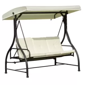 Alfresco 3 Seater Canopy Swing Chair, white