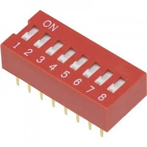 DIP switch Number of pins 8 Slide type TRU COMPONENTS DSR 08