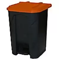 GPC Pedal Bin Grey with Red Lid 50L