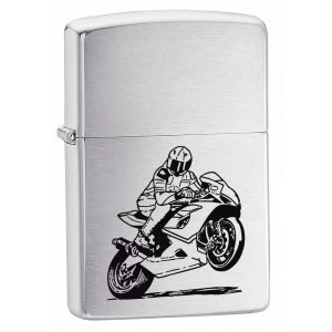 Zippo Motorcycle Lighter Brushed Chrome